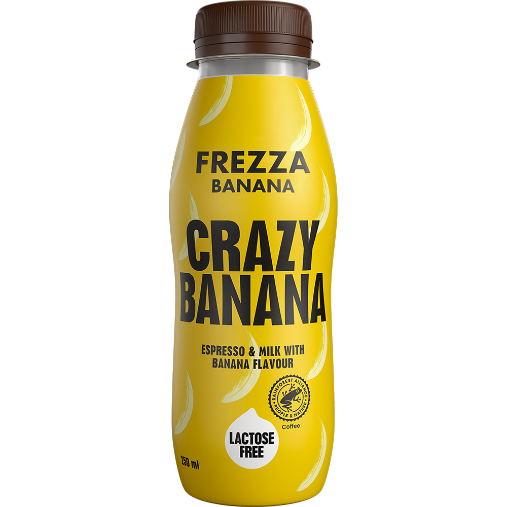 Juustoportti Frezza Banana 250 ml maitokahvijuoma laktoositon