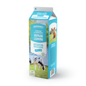 Juustoportti Vapaan lehmän rasvaton maitojuoma 1 l, laktoositon