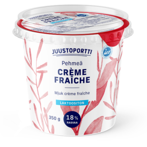 Juustoportti Pehmeä Crème Fraîche 18 % 350 g laktoositon