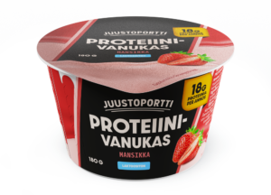 Juustoportti proteiinivanukas 180 g mansikka laktoositon