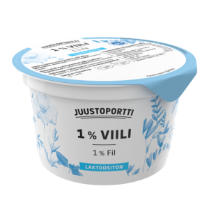 Juustoportti Viili 1 % 200 g maustamaton laktoositon