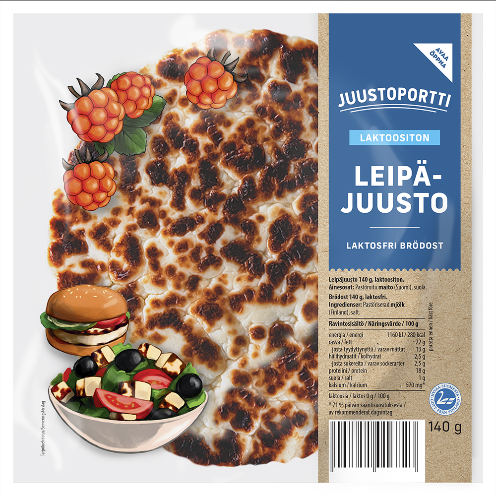 Juustoportti leipäjuusto 140 g laktoositon