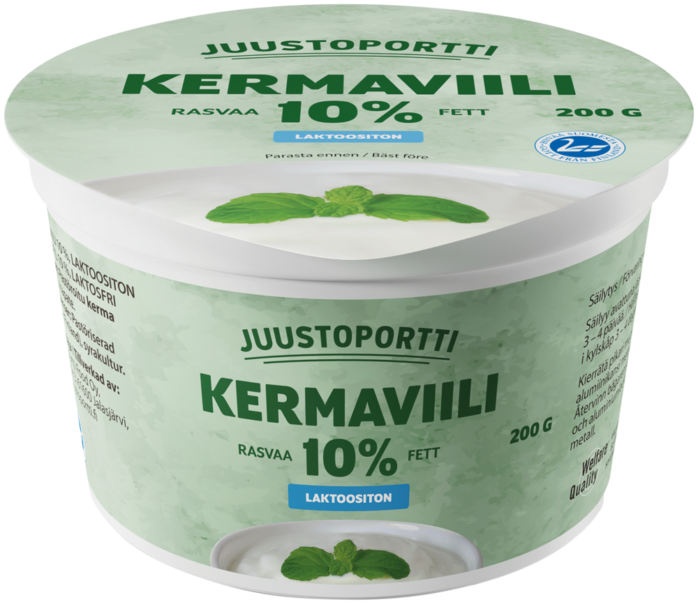 Juustoportti kermaviili 10 % 200 g laktoositon