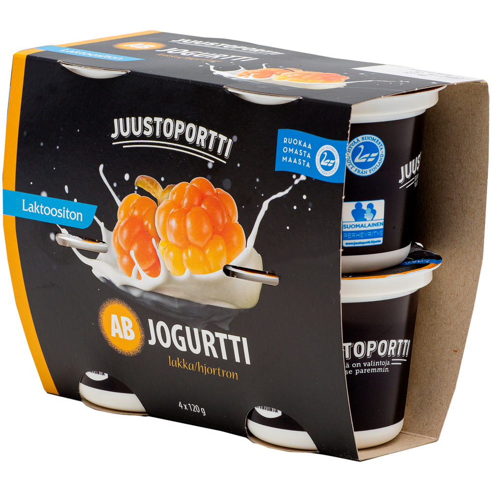 Juustoportti AB-jogurtti 4*120 g lakka laktoositon