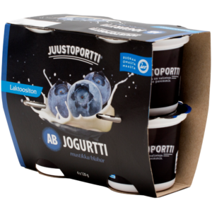 Juustoportti AB-jogurtti 4*120 g mustikka laktoositon