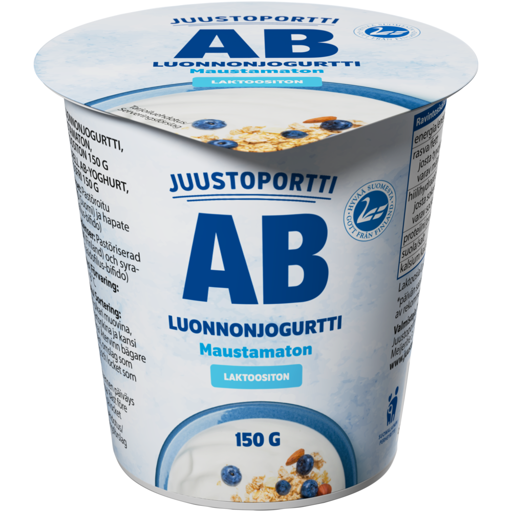 Juustoportti AB-luonnonjogurtti 150 g maustamaton laktoositon