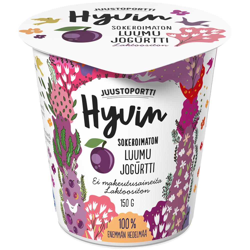 Juustoportti Hyvin jogurtti 150 g luumu, laktoositon