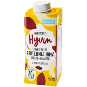 Juustoportti Hyvin proteiinijuoma 250 ml kaakao-banaani laktoositon