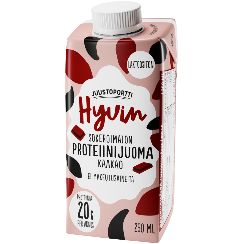 Juustoportti Hyvin proteiinijuoma 250 ml kaakao laktoositon