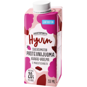 Juustoportti Hyvin proteiinijuoma 250 ml kaakao-vadelma laktoositon