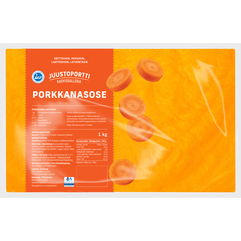 Juustoportti Kasvisgalleria Porkkanasose 1000 g