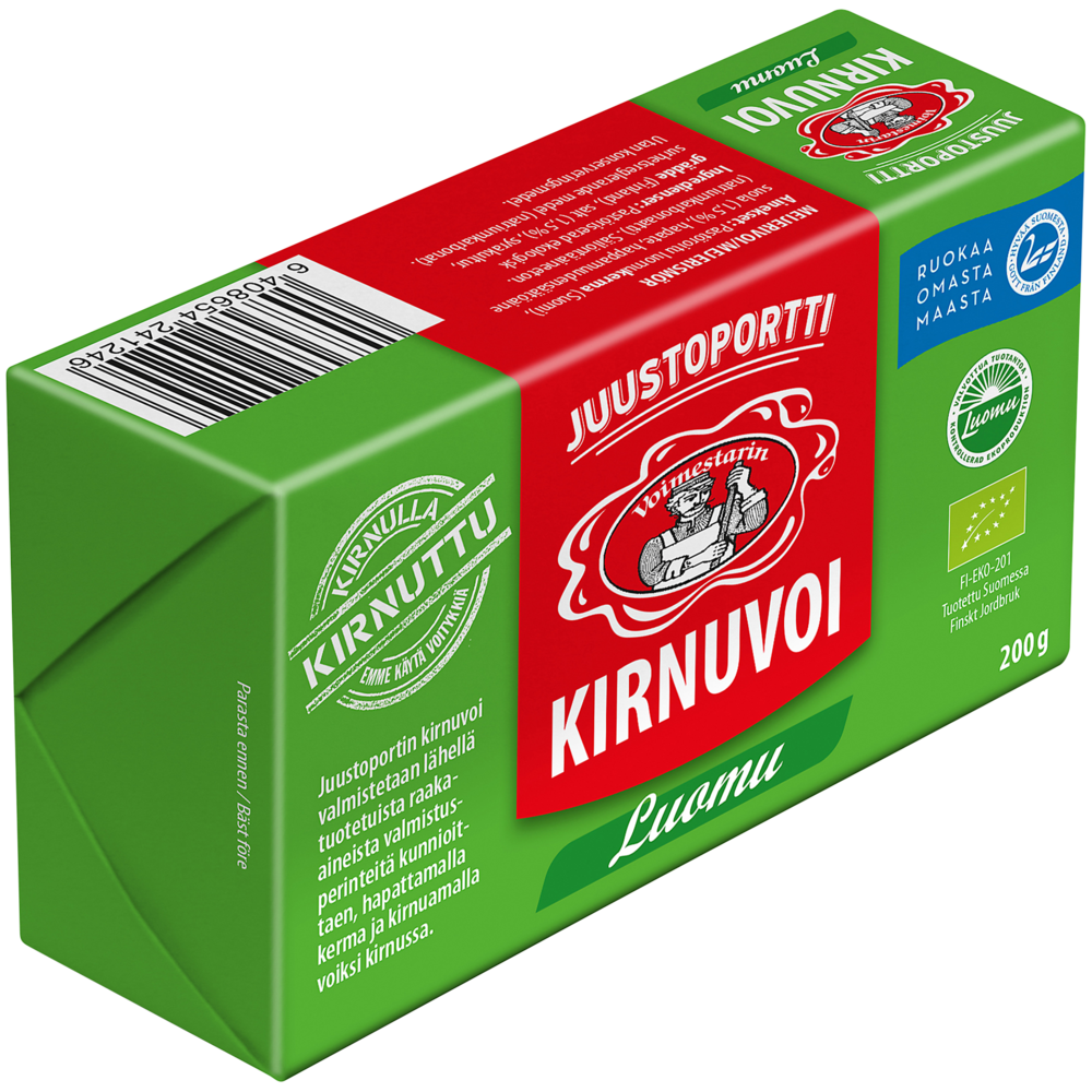 Juustoportti Luomu kirnuvoi 200 g