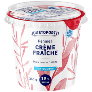 Juustoportti Pehmeä Crème Fraîche 18 % 350 g laktoositon