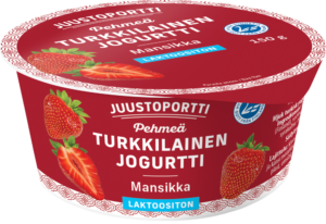 Juustoportti Pehmeä turkkilainen jogurtti 150 g mansikka laktoositon