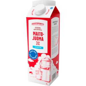 Juustoportti Perhemeijerin maitojuoma 3 % 1 l laktoositon UHT